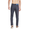 Navy Contrast Taped Chinos Trousers - Fugazee
