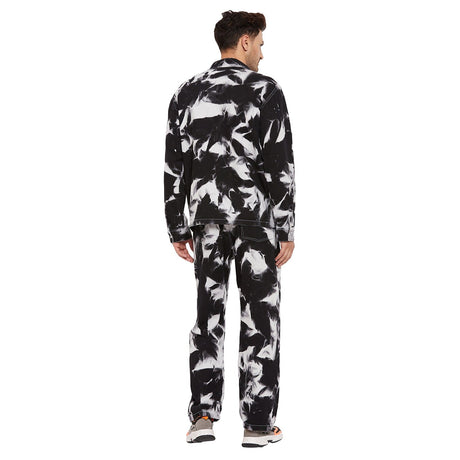 Smoke Tie-Dye Shirt & Baggy Pants Clothing Set
