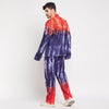 Blue & Red Ombre Dyed Shirt & Cargo Pants Clothing Set