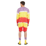 Yellow Multi Shade Ombre Longsleeves Tshirt & Shorts Combo Set With Matching Socks Clothing Set Fugazee 