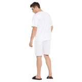 White Hang On Printed Tshirt And Shorts Clothing Set