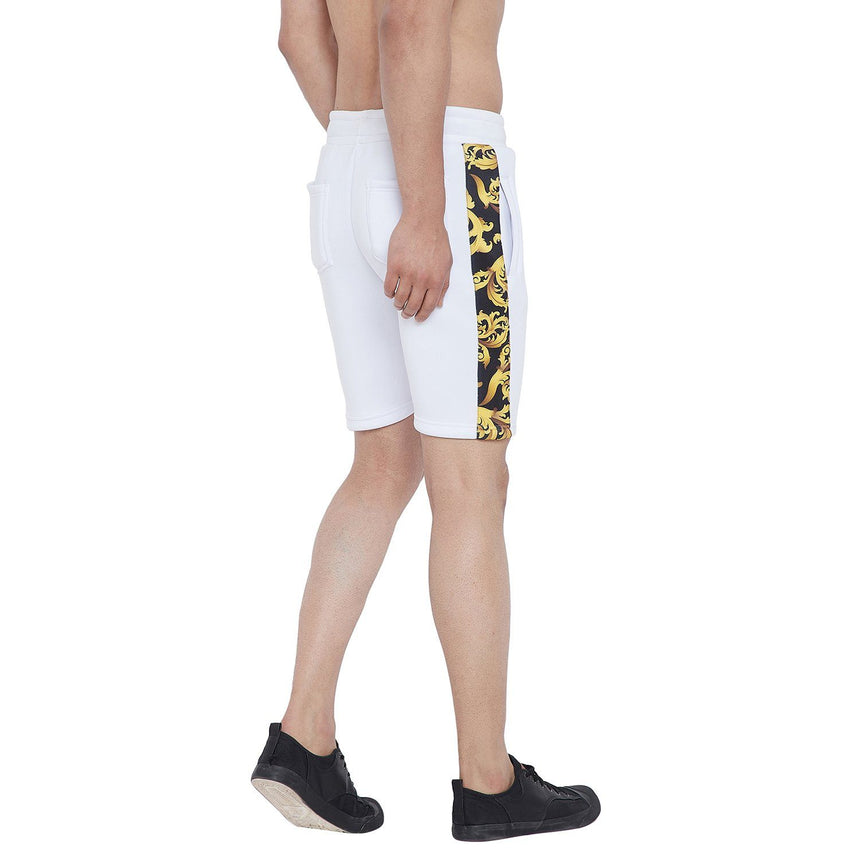 White Venetian Scuba Shorts Shorts - Fugazee