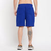 Royal Blue Cat Graphic Shorts