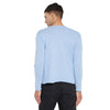 Blue Slub Pleated Long-sleeve Tee