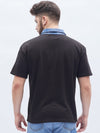 Black Polo Neck Oversized Tshirt
