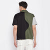 Tri Colour Cut & Sew Oversized Shirt