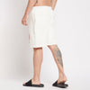 Ecru Love Graphic Shorts