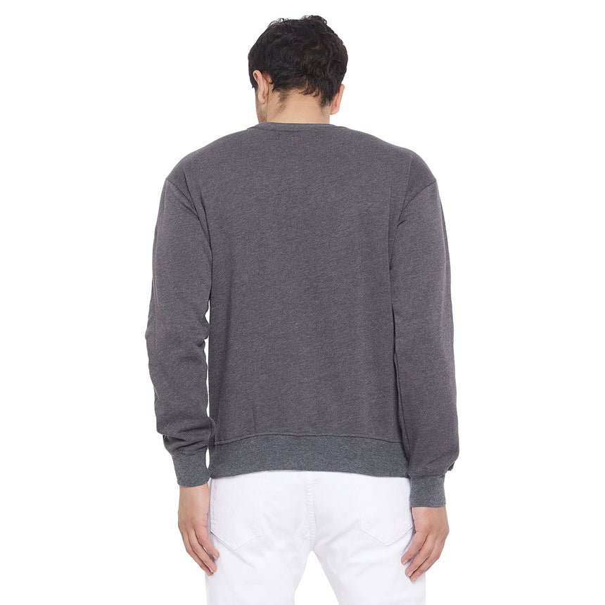 Charcoal Contrast Patch Pocket Sweatshirt Sweatshirts Fugazee 