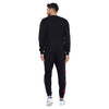 Black Embroidered Rose Patched Oversized Tracksuit