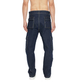 Dark Washed Cargo Carpenter Denim Jeans Fugazee 