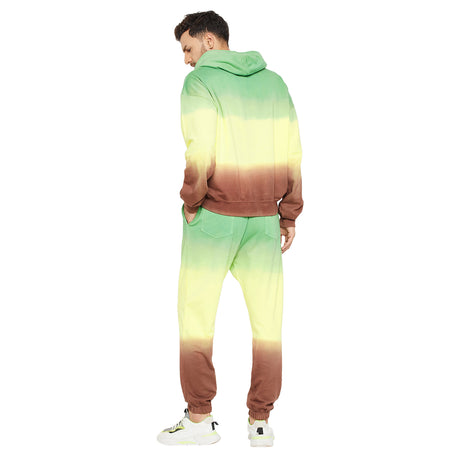 Tri Color Oversized Ombre Hoodie & Relaxed Fit Joggers Tracksuit Tracksuits Fugazee 