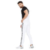 White Taped Full Length Dungaree Dungarees - Fugazee