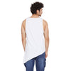White Triangular Distressed Vest Vest - Fugazee