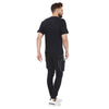 Black Chest Pocket Reflective Piping Tshirt and Joggers Combo Suit Suits - Fugazee