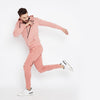 Dusty Rose Ripped Combo JogSuit Suits - Fugazee