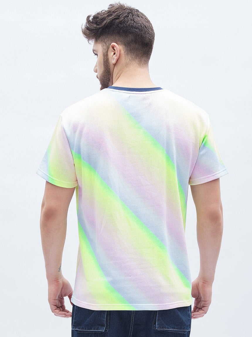 Rainbow Tie Dye Oversized Graphic T-Shirt T-shirts Fugazee 