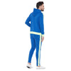 Blue Neon Reflective Taped Sweatshirt and Sweatpants Combo Jogsuit Suits - Fugazee