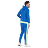 Blue Neon Reflective Taped Sweatshirt and Sweatpants Combo Jogsuit Suits - Fugazee