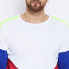 White Cut Sew Oversized Sweatshirt