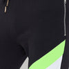 Black On Neon Cut & Sew Sweatpants Joggers - Fugazee