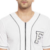 White Mesh Baseball Shirt