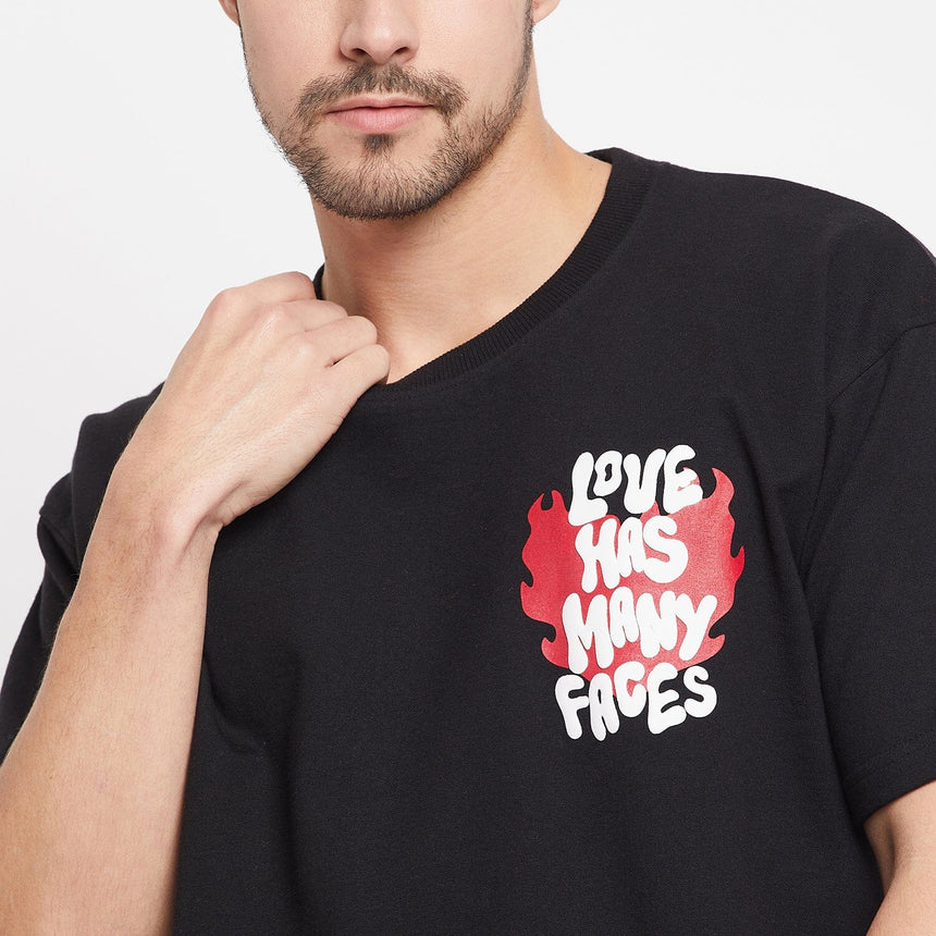 Black Love Graphic Oversized Tshirt