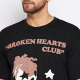 Black Broken Hearts graphic Oversized tee T-shirts Fugazee 