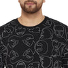 Black Faces Lineart Oversized Tee