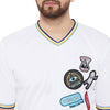 White Mesh Tattooed Taped Tshirt