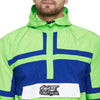 Lime Green Color blocked Matching Tracksuit