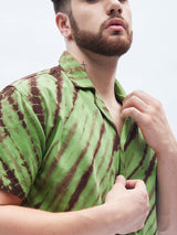 Green Tie Dye Cuban Shirt Shirts Fugazee 