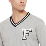 Grey Oversized Varsity Tee T-shirts Fugazee 