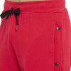Red Flared Snap Button Trackpants