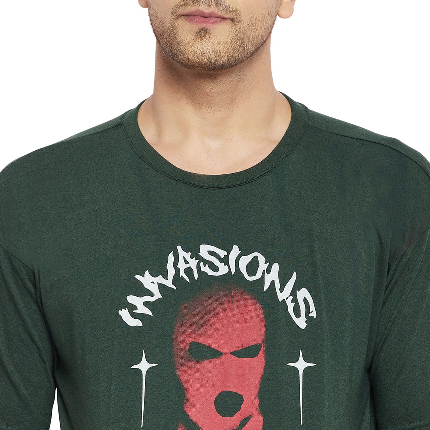 Mose Green Invasions Printed Tshirt T-shirts Fugazee 