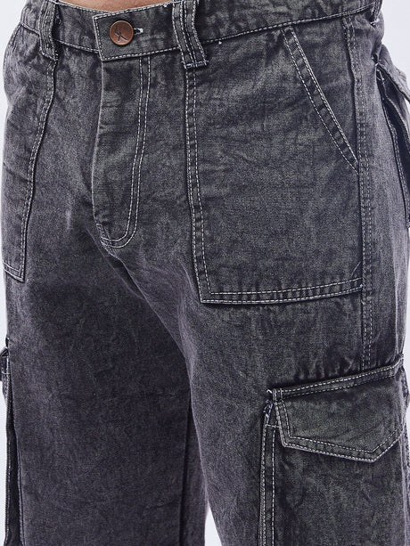 Acid washed carpenter cargo pants Trousers Fugazee 