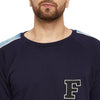 Navy Oversized Denim Taped Combo Tracksuit