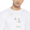 White Smiley Oversized Graphic Tshirt & Shorts Combo Set