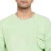 Pastel Green Dyed Oversized Sweatshirt & Relaxed Fit Joggers