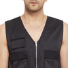 Black Tactical Zipped Gillet