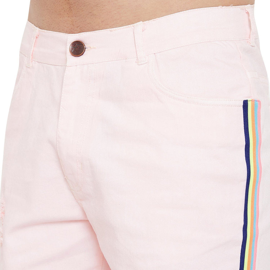 Baby pink rainbow Taped shorts Shorts Fugazee 