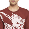 Brown Oversized Headache Printed Tshirt