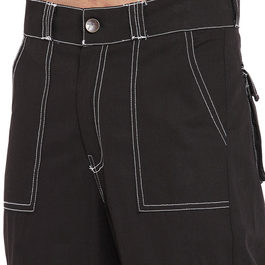 Black Carpenter Cargo Pants Trousers Fugazee 