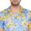 Tropical Banana Printed Cuban Shirt and Shorts Combo Set