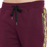 Maroon Caution Taped Trackpants