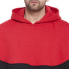 Red On Black Hooded Poncho