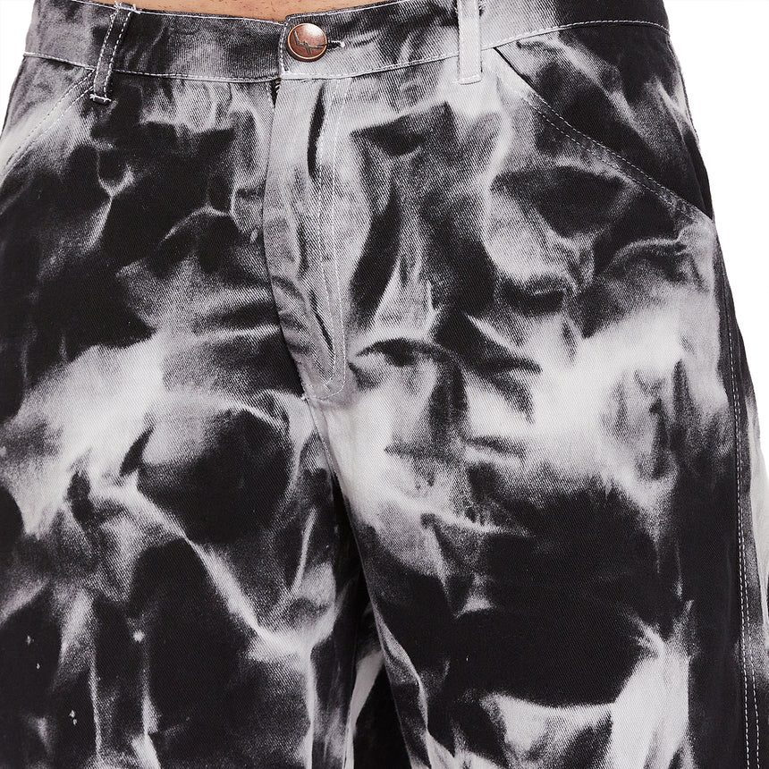 Smoke Tie-Dye Baggy Pants