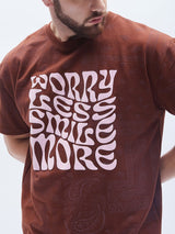 Brown Paisley Oversized T-Shirt
