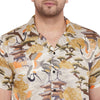 Kyoto Oriental Printed Cuban Shirt and Shorts Combo Set