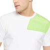 White Lime Patch Crew Neck Tshirt and Blue Shorts Combo Clothing Set