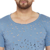 Cobalt Bulletholes Scoop Neck Tee